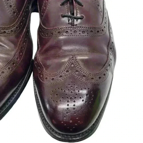 Men\'s ALLEN EDMONDS Chester Burgundy Wing Tip Dress Shoes Size 9.5 D main image 5